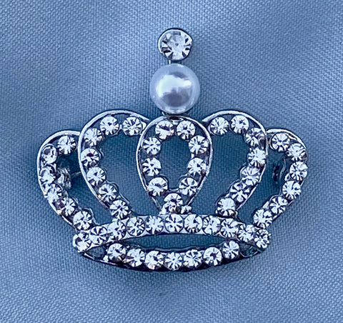 Rhinestone Crown Brooch Pin CrownDesigners