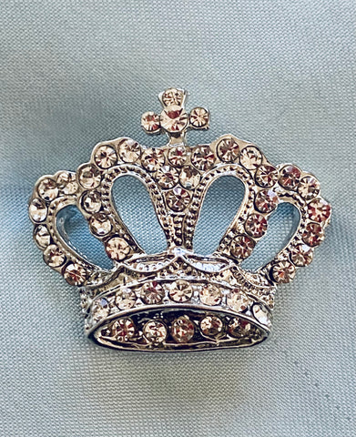 Camelia Rhinestone Crown Brooch - CrownDesigners