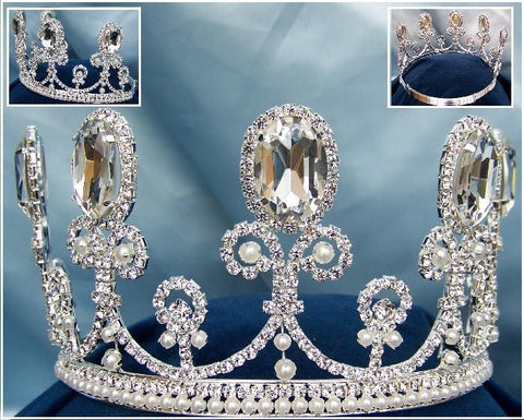Parisian Rhinestone adjustable crown tiara - CrownDesigners