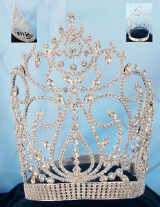 Large Adjustable queen rhinestone crown - CrownDesigners