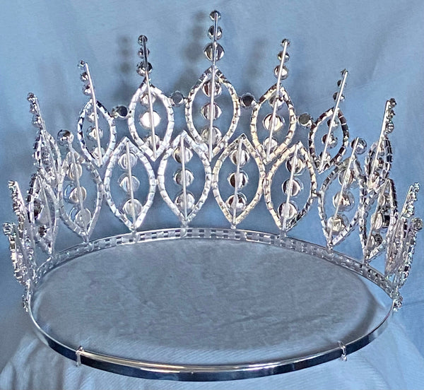 Queen of The 7 Seas Rhinestone Adjustable Crown Tiara