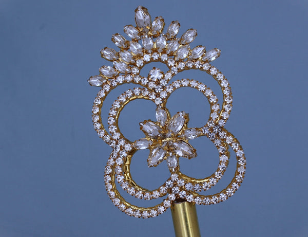 The Cotillion Rhinestone Royal GOLD Queen Scepter