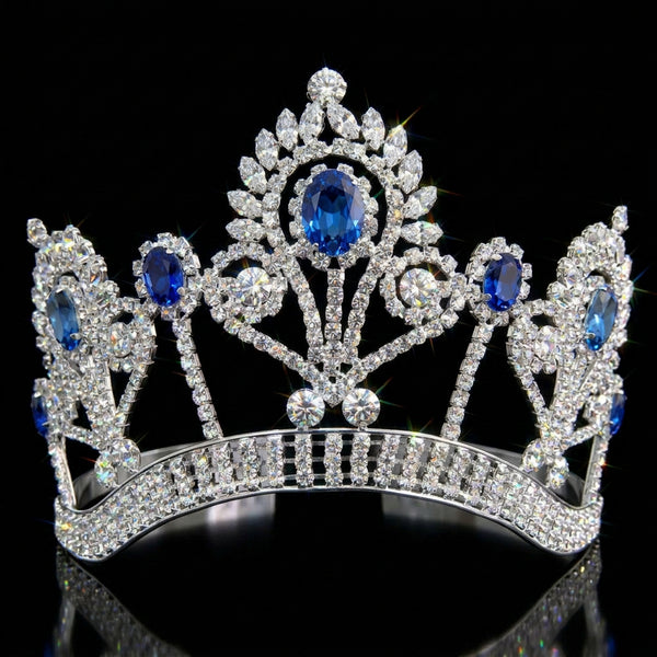 Imperial Adjustable Contoured Rhinestone Crown Tiara