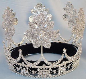 Beauty Pageant Silver Queen Princess Bridal rhinestone crown tiara The Lily Orleans - CrownDesigners