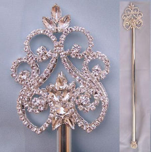 Northern Lights Imperial Rhinestone silver Scepter - CrownDesigners