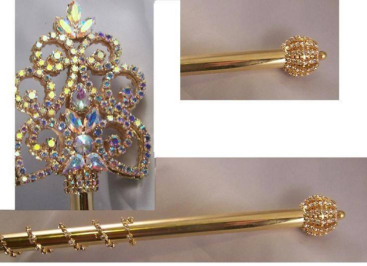 Northern Lights Imperial Rhinestone Gold Scepter - CrownDesigners