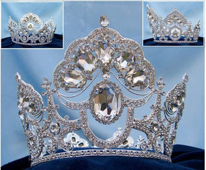 Beauty Pageant Queen Princess Bridal Rhinestone Crown Tiara The Charlotte Amalie - CrownDesigners