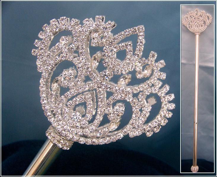 Georgina Silver Rhinestone Royal Scepter – CrownDesigners