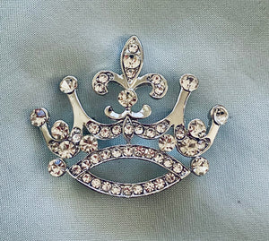 Princess Alexia Rhinestone Crown Brooch Pin - CrownDesigners