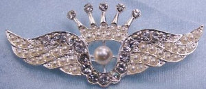 Victorian Angel Rhinestone Crown Pin - CrownDesigners