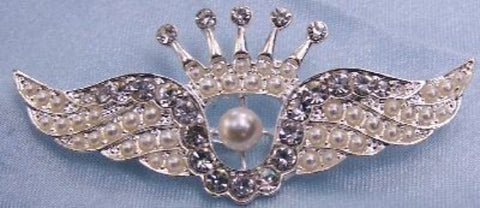 Victorian Angel Rhinestone Crown Pin - CrownDesigners