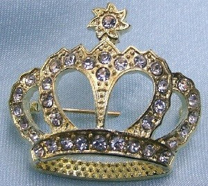 Royalton Rhinestone Crown Pin - CrownDesigners