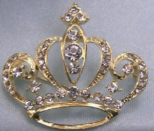 Birmington Crown Rhinestone Crown Pin - CrownDesigners