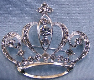 Birmington Crown Rhinestone Crown Brooch Pin - CrownDesigners
