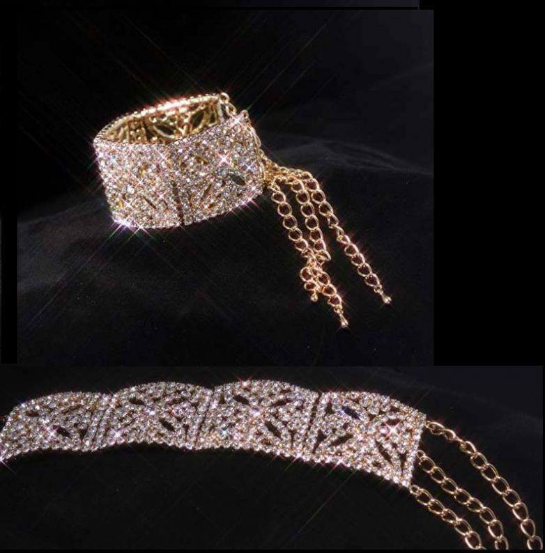 Royal Queen Gold Rhinestone Bracelet - CrownDesigners