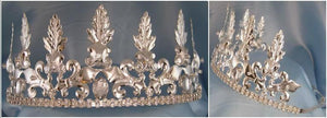 King of Normandy Silver Adjustable Unisex Rhinestone Crown Tiara - CrownDesigners