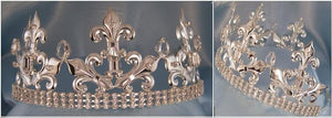 Rothwell Silver Adjustable Unisex Rhinestone Crown Tiara - CrownDesigners