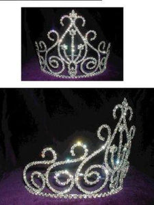 Rhinestone Beauty Pageant Queen Princess Crown Tiara - CrownDesigners