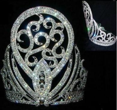Beauty Pageant Rhinestone Queen Havana Tropicana Crown Tiara - CrownDesigners