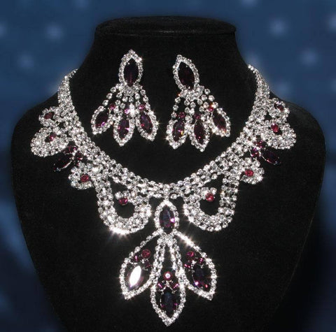 Divina Divas Pageant Jewelry Necklace and Earrings Set IX - CrownDesigners