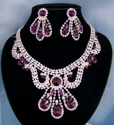 Divina Divas Pageant Jewelry Necklace and Earrings Set VI - CrownDesigners