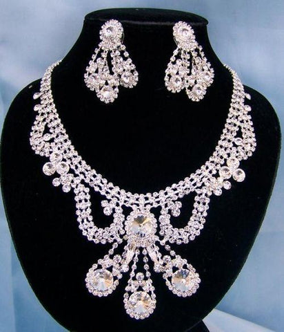 Divina Divas Pageant Jewelry Necklace and Earrings Set V - CrownDesigners