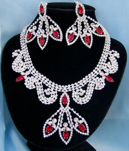 Divine Divas Pageant Jewelry Necklace and Earrings Set X - CrownDesigners