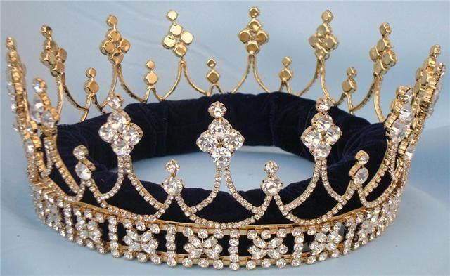 Victory Rhinestone Gold Full Crown - CrownDesigners