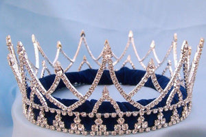 Rhinestone Regal King Full Rhinestone Men's Crown Silver The Ashbury - CrownDesigners