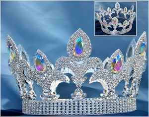 The Millennium Rhinestone Full Silver Aurora Borealis Crown ud83dudc51 - CrownDesigners
