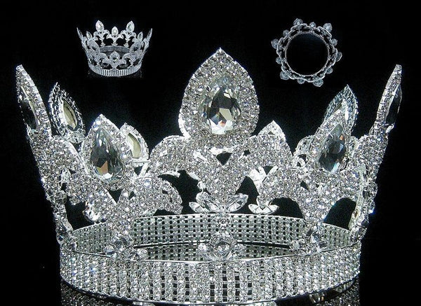 The Millennium Rhinestone UNISEX Full Silver Crown - CrownDesigners