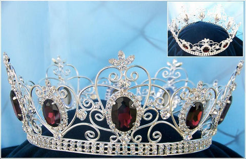 Rhinestone Men's Imperial Celtic Purple Jewelled Silver Crown - CrownDesigners
