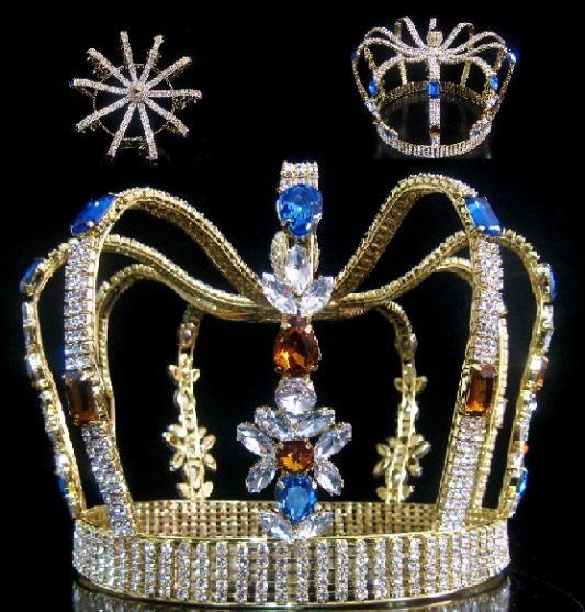 Carnival of Rio King's Rhinestone Men's  FULL Crown - CrownDesigners
