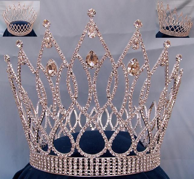 Exquisite Teardrop full rhinestone Crown - CrownDesigners