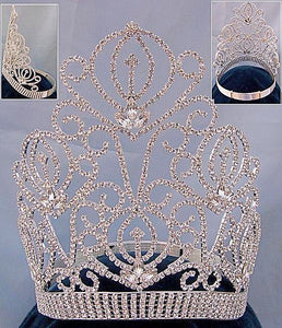 Beauty Pageant Queen Adjustable Rhinestone Tiffany Crown - CrownDesigners