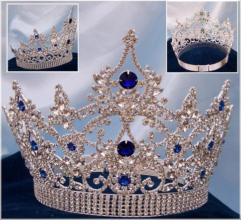 Continental Blue Sapphire Crown Tiara - CrownDesigners