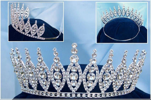 Queen of The Seven Seas Rhinestone Beauty Pageant Crown Tiara - CrownDesigners