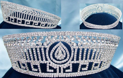 Sofia Bridal Rhinestone Full silver  Crown - CrownDesigners