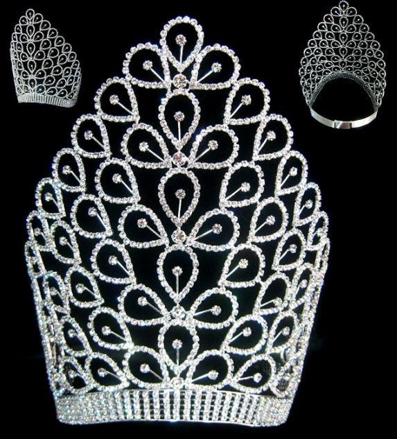 Beauty pageant Rhinestone The Exalted Empress Crown Tiara - CrownDesigners