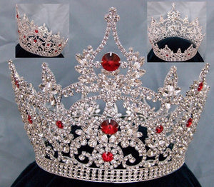 Continental Ruby Red Rhinestone Full Crown - CrownDesigners