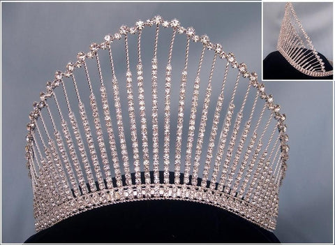 Rhinestone Miss Beauty Queen Pageant Crown - CrownDesigners