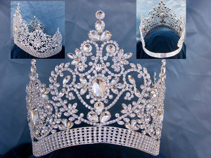 Adjustable Contoured Fairy Tale Beauty Queen Rhinestone  Crown - CrownDesigners