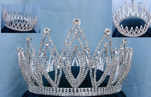 Royal Imperial Adjustable Full Rhinestone Unisex Queen, King Crown - CrownDesigners