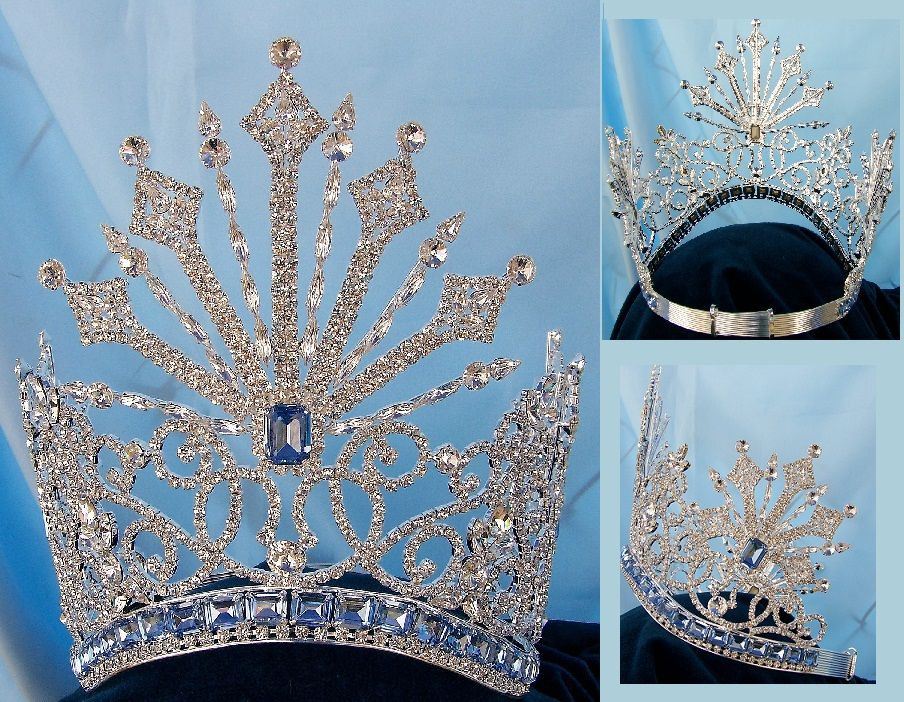 Beauty Pageant Rhinestone Queen Tsarina Alexandra Fedorovna Silver  Romanov Contoured Crown - CrownDesigners