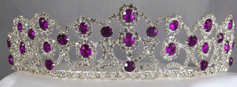 The Amethyst Royal Empress Rhinestone Beauty Pageant Crown Tiara - CrownDesigners
