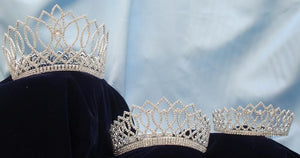 Beauty Pageant Rhinestone Silver 3 PCS Combo - CrownDesigners