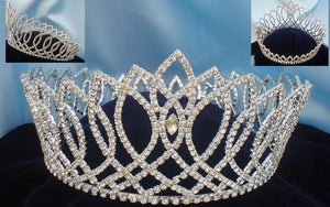 Beauty Pageant Full Round Rhinestone Crown - CrownDesigners