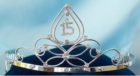 Francine &quot;Quince&quot; Princess Rhinestone Tiara - CrownDesigners