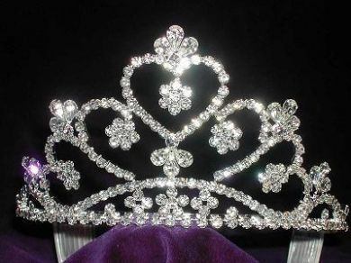 Bridal Princess Queen Rhinestone Crown Tiara - CrownDesigners