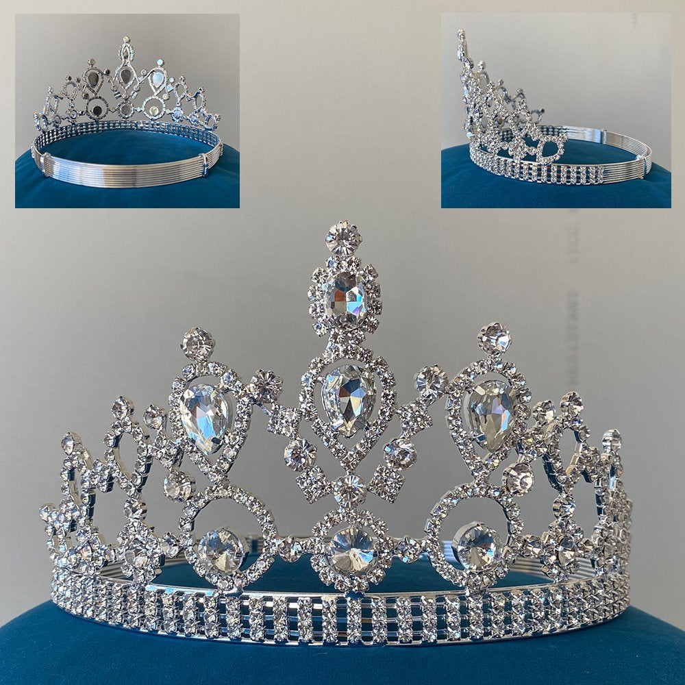 Beauty Pageant Queen Princess Bridal Rhinestone Crown Tiara